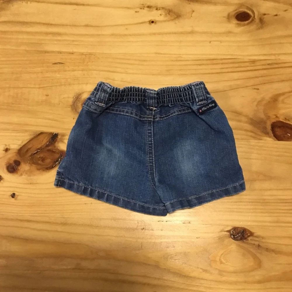 Old Navy Cute Baby Girls Jean Skort Skirt & Short One-piece Y2K Vintage 6-12M